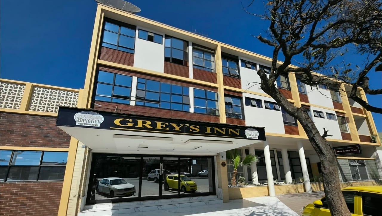 The Greys Inn Hotel exterior and main entrance in Bulawayo