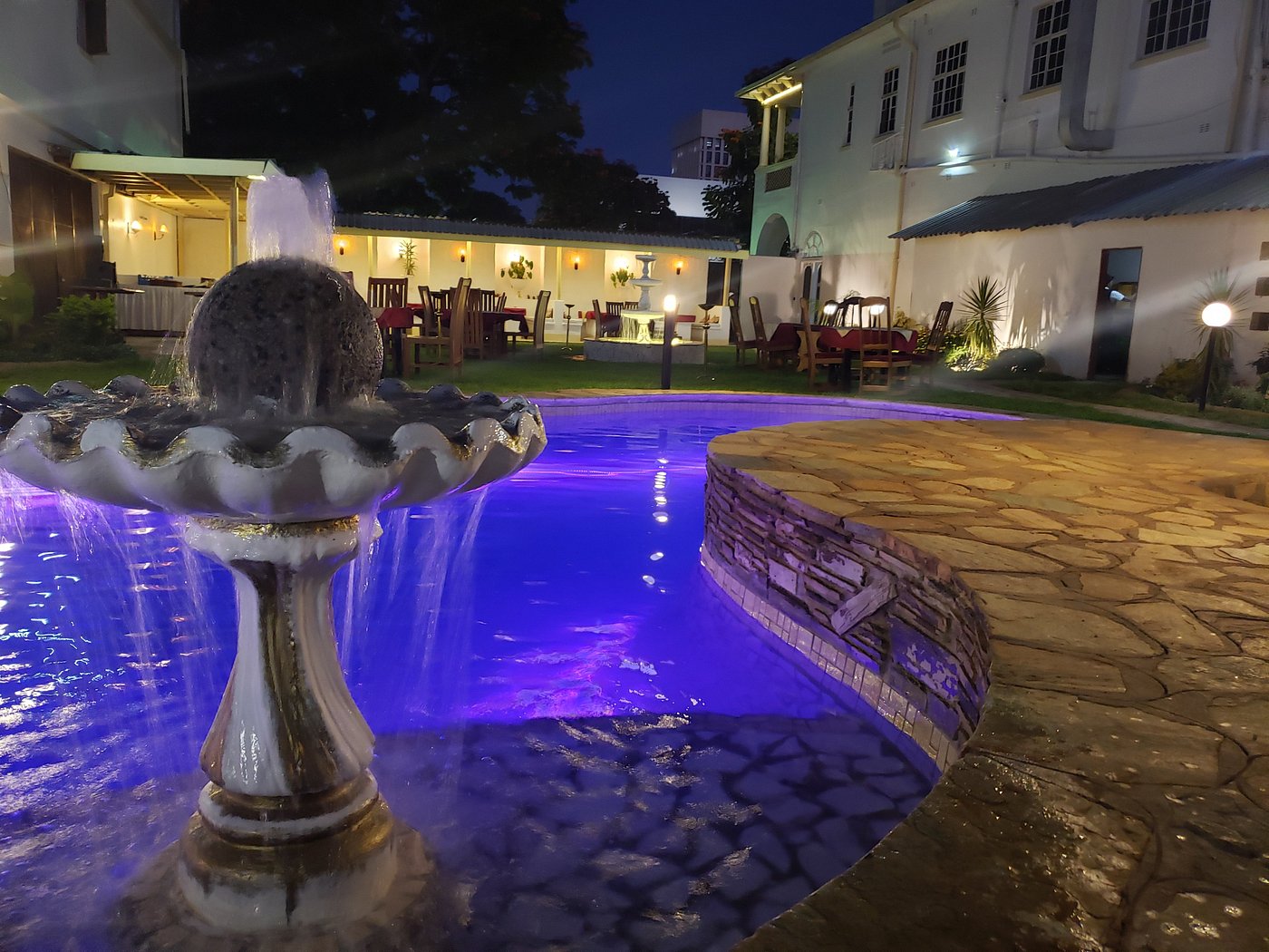 The garden fountain